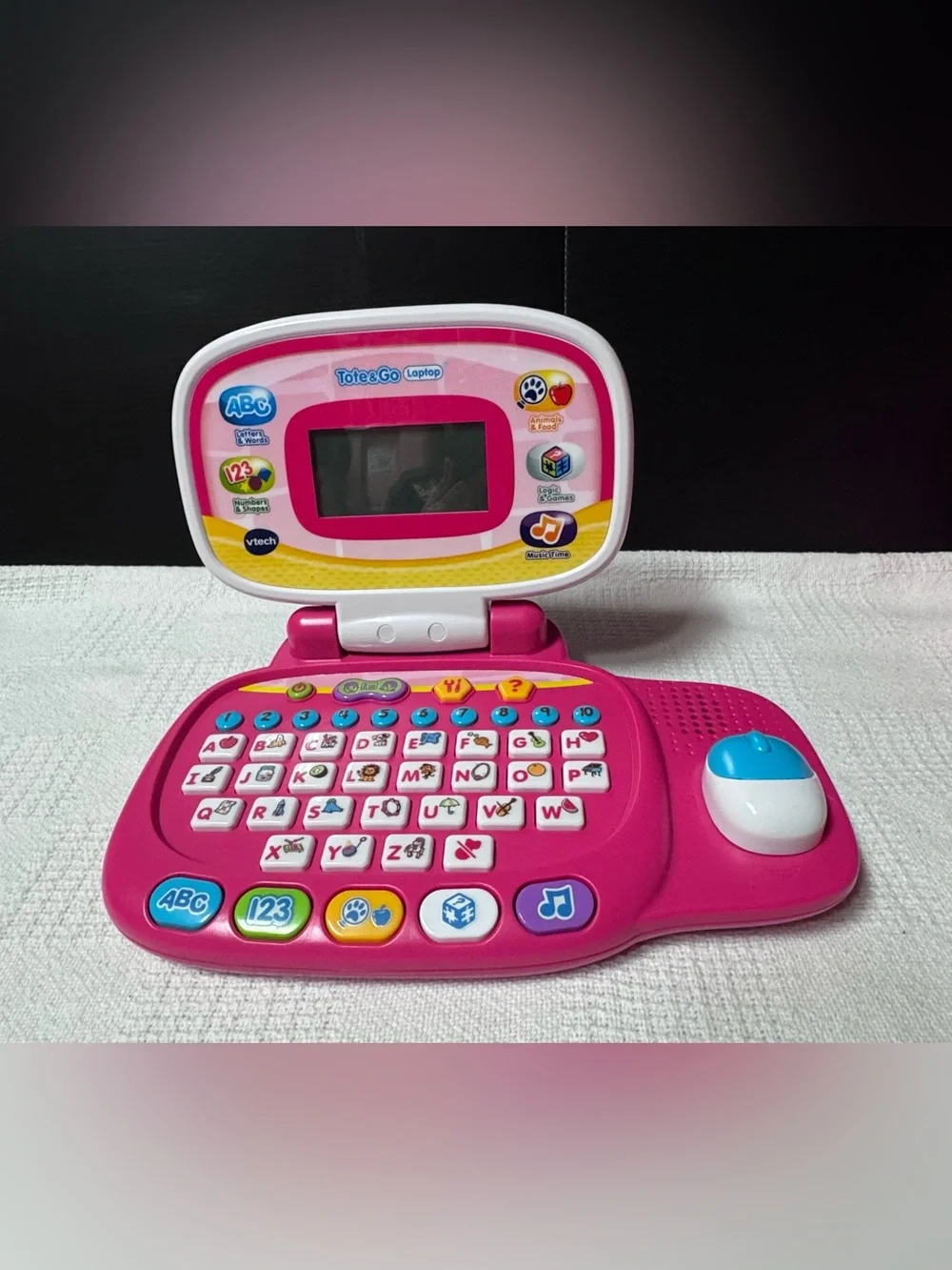 VTech Pink Kids Learning Laptop - Tote & Go Style Educational Toy